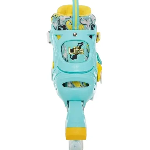 Ролики Banwei із захистом і переднім світловим колесом 30202-М розмір 35-38 бірюзові - фото 3