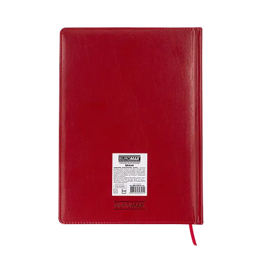 Ежедневник недатированный Buromax Bravo L2U А4 искусственная кожа/поролон 336 страниц красный (BM.20970-05) - фото 4