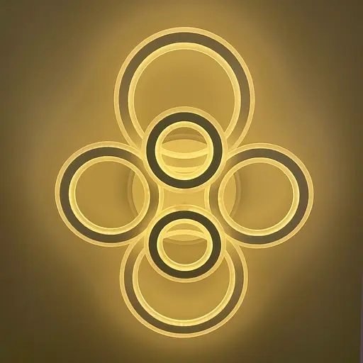 Стельова люстра на 6 кілець у білому корпусі 63×80 см | Арт. A 2763/2+2+2 RGB WT | Line F - фото 5