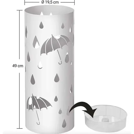 Підставка для парасольок Leobert Sakura кругла форма білий - фото 3
