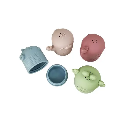 Набор силиконовых игрушек для купания "Морские обитатели" MGZ-0927, 4 штуки - фото 2