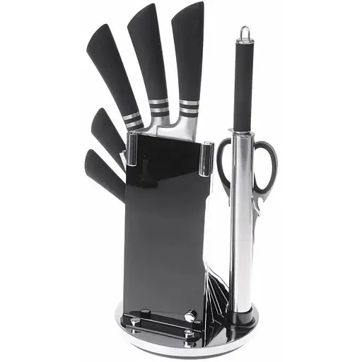 Набір ножів із підставкою 8 предметів Black (NS21SETKN) - фото 3