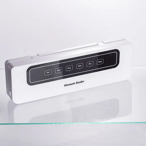 Вакууматор побутовий Yiwu для сухих та вологих продуктів 120 Вт вакуумний пакувальник 5 режимів роботи + 10 пакетів Білий HP-11-18 - фото 6