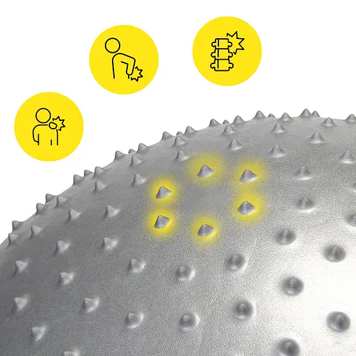 Мяч для фитнеса (фитбол) Cornix 65 см полумассажный Anti-Burst Silver XR-0479 - фото 4