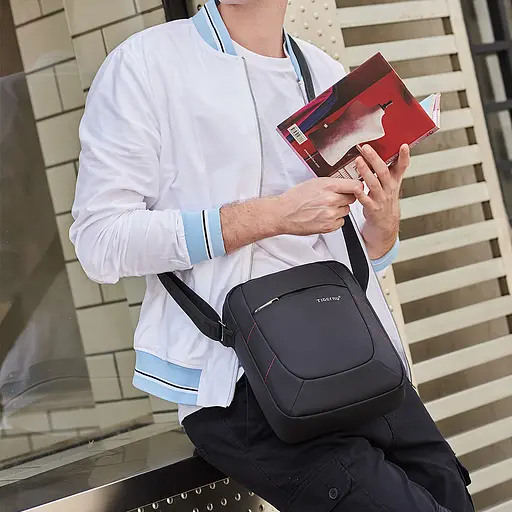 Сумка через плечо Tigernu T-L5108 5л с отсеком для планшета 9.6'' Black (17067) - фото 8