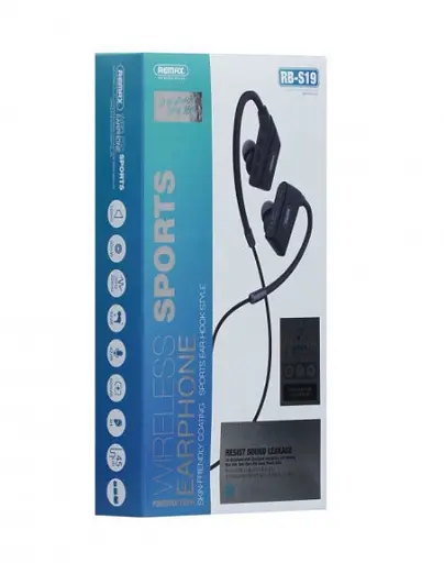 Бездротова Bluetooth стерео гарнітура Remax RB-S19 вакуумна Black
 - фото 7