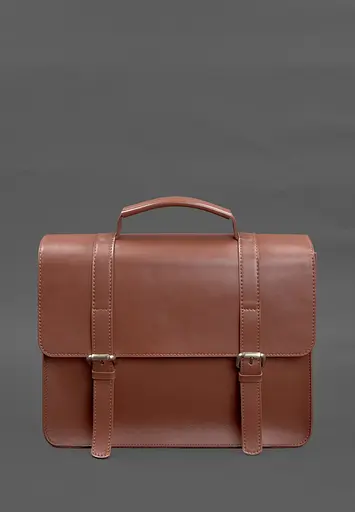 Шкіряна сумка-портфель Porte світло-коричневий - фото 4