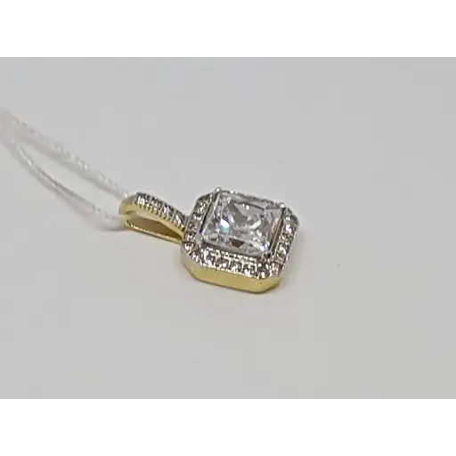 Золота підвіска Столична Ювелірна Фабрика з фіанітами. 422543Ж - фото 2