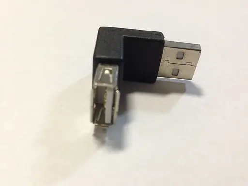 Перехідник штекер USB A- гніздо USB A кутовий - фото 2