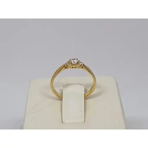 Золоте кільце з фіанітами Qvaliz. К01005Ж 15,5 - фото 5