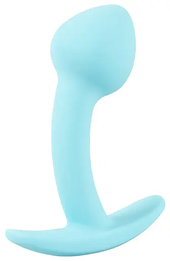Анальна пробка Cuties Mini Butt Plug 7.1 см (блакитний) - фото 2