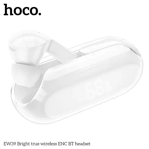 Беспроводные TWS наушники Hoco EW39 вакуумные white - фото 2