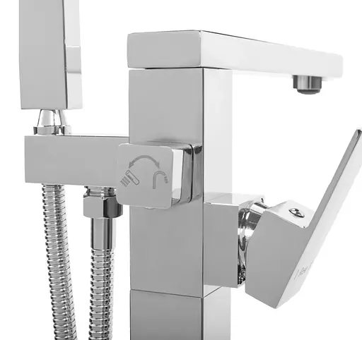 Смеситель для ванны Rea Tery хром напольный REA-B5305 Хром - фото 4