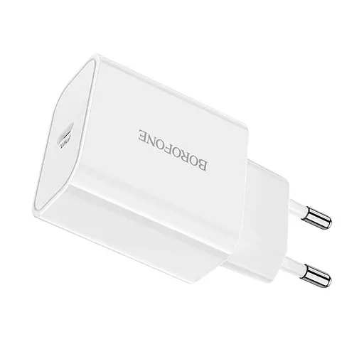 Блок живлення адаптер Borofone Easy Speed single port charger BA57A 20W білий - фото 5