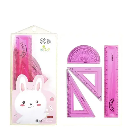 Набір лінійок Звірята, 15 см, трикутники, ZH-2315 (В асортименті)