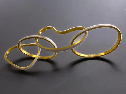 Светодиодная люстра 4 Кольца PJ857 (100см) Золотистая - фото 6