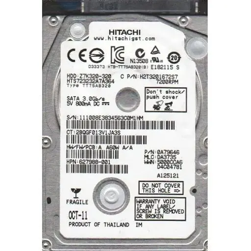 Жесткий диск 2.5 Hitachi 320Gb HTS723232A7A364 Б/У - фото 1