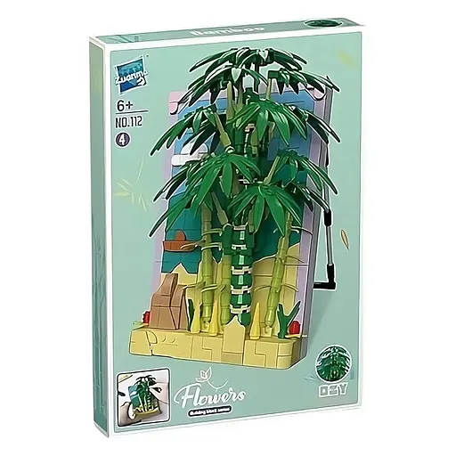 Конструктор Flowers Building Block 112-4: розвивальний пазовий конструктор Картина з квітами