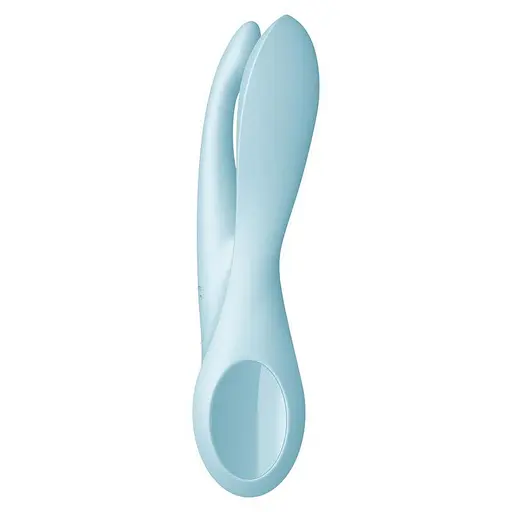Багатофункціональний вібратор Satisfyer Threesome 1 14 см блакитний - фото 4