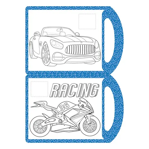 Детская раскраска "Авто-Мото" Апельсин РМ-68-05, 16 наклеек - фото 2