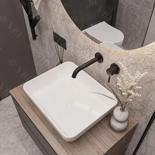 Умивальник VBI Palermo white накладний VBI-012300, Білий - фото 1