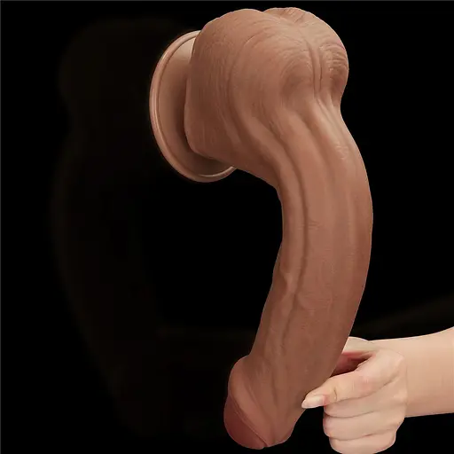Фаллоимитатор LoveToy Sliding-Skin Dual Layer Dong 29 см коричневый - фото 9