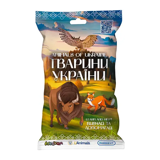 Стретч-игрушка в виде животного – ЖИВОТНЫЕ УКРАИНЫ (в ассортименте, в дисплее)