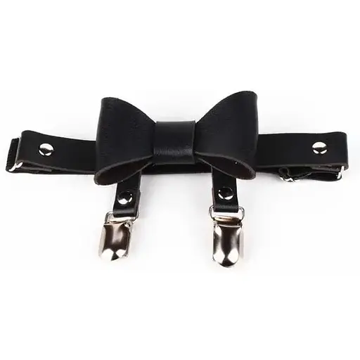 Гартер на 2 ноги з підв'язками для панчох і бантиком 2 шт Чорний