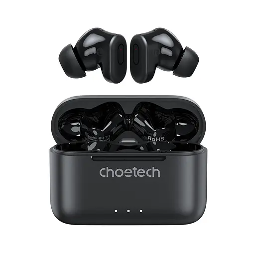 Бездротові навушники Choetech BH-T15 Black TWS, Bluetooth 5.2, ANC+ENC (43-00137)