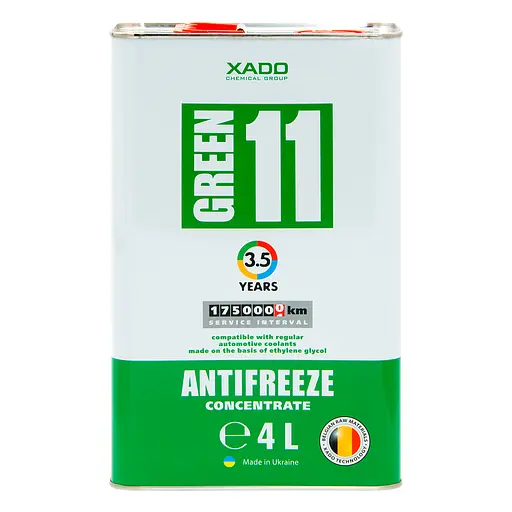 Антифриз Xado Antifreeze Green G11 зеленый концентрат 4л(XA 50304_2) - фото 1