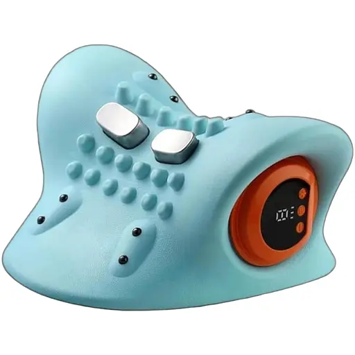 Массажер для шеи Hugterra с углом 26° беспроводной, перезаряжаемый, с подогревом.