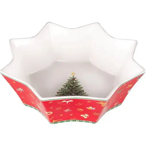 Салатник Elen Dekor Рождественское наслаждение фарфоровое 23 см (985-124)