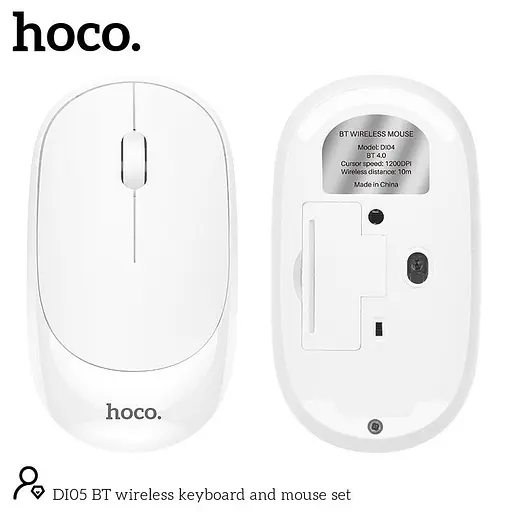 Набор Мышь и клавиатура HOCO BT wireless keyboard and mouse set DI05 (Ukr/Ru/En) - фото 5