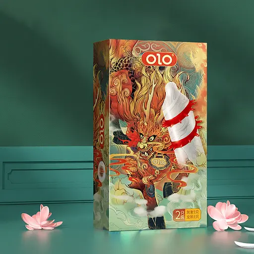 Презервативы стимулирующие с усиками OLO Kirin с силиконовой смазкой 18 см 2 шт. - фото 1