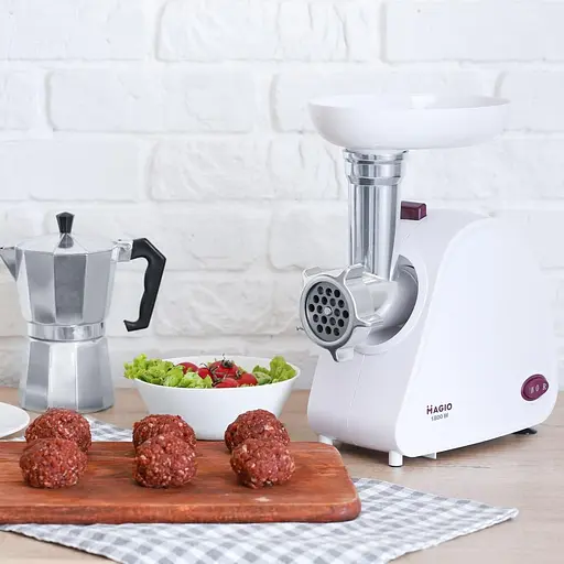 Электрическая мясорубка для мяса Magio MG-263 обычная бытовая электромясорубка для дома с насадками - фото 6