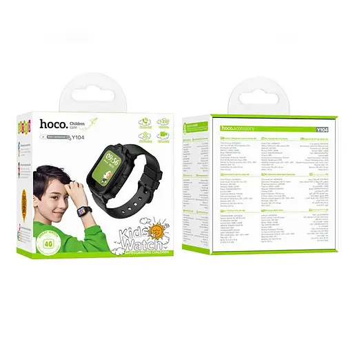 Детские Смарт-часы Hoco Y104 4G черные - фото 2