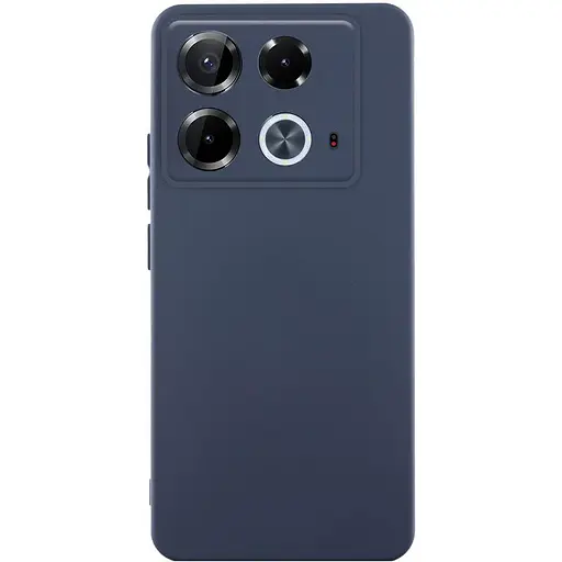 Чехол TPU GETMAN Liquid Silk Full Camera для Infinix Note 40 4G Синий / Midnight Blue