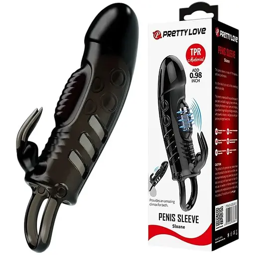 Насадка на пенис Pretty Love Penis Sleeve Sloane 18.7 см черный