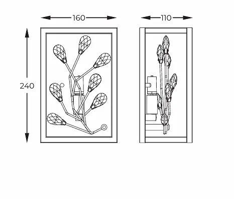Настенный светильник SPRING W0578-01A-B5V7 Zuma Line - фото 2