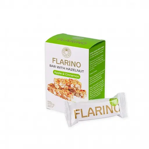 Батончики Flarino з фундуком, яблуком та корицею 132 г (HCA-130)