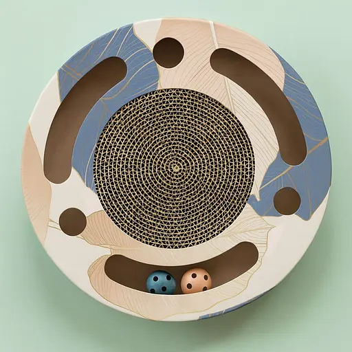 Дряпка Trixie для котів Барабан із двома кульками та котячою м'ятою картонна 33х5.5 см [CD] - фото 3