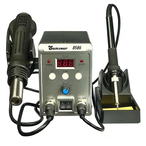 Паяльная станция Sumsour 8586 фен, паяльник, цифровая индикация - фото 9