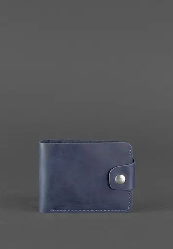 Шкіряне портмоне 4.3 синє - фото 2