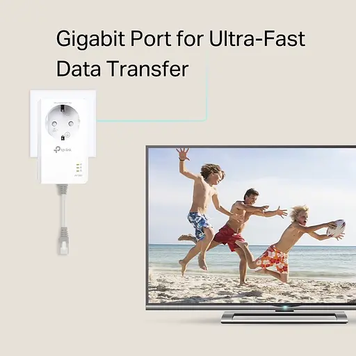 Адаптер TP-Link Powerline TL-PA7017PKIT 2PK AV1000 1xGE розетка - фото 5