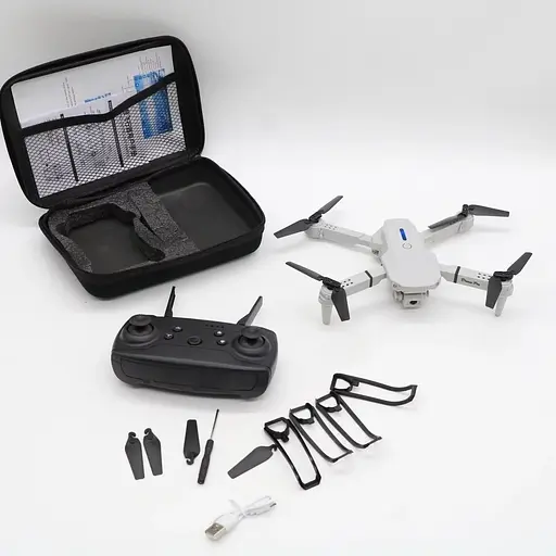 Дитячий квадрокоптер MHZ E88 дрон для дітей з камерою HD FPV до 20 хв польоту з кейсом акумулятор Білий - фото 8