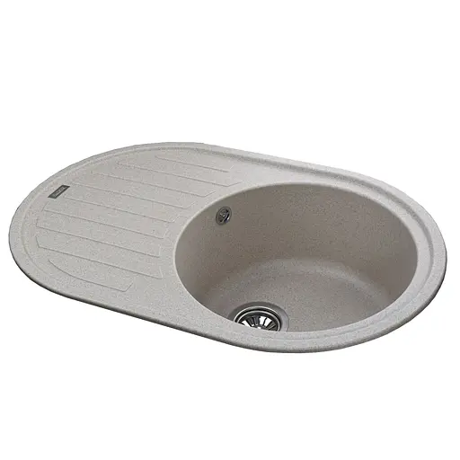 Кухонна мийка гранітна Globus Lux Ohara піщаний 770x500мм-А0004, Sand - фото 2