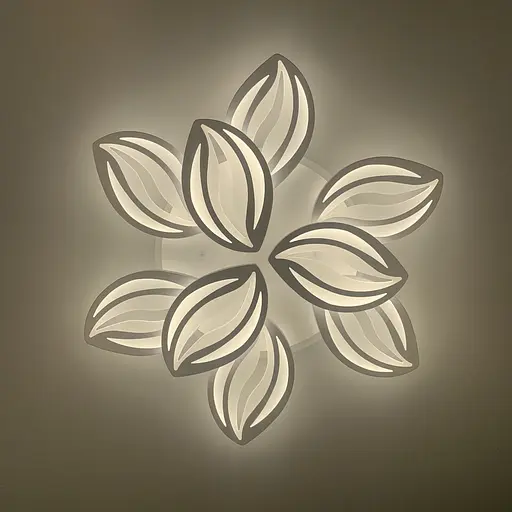 Стельова LED люстра біла на 9 пелюсток Line.F RGB підсвітка є - фото 4