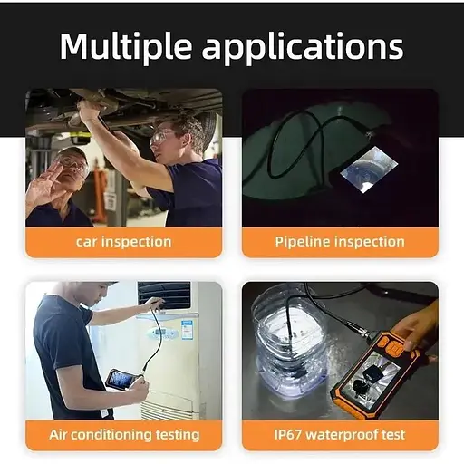 Эндоскоп автомобильный Inscam 113 технический с дисплеем 4.3'' 1 камера 8 мм диаметр 1 метр - фото 6