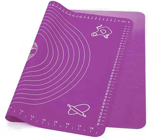 Силиконовый кондитерский коврик для раскатки теста 45х64 см, A-plus Фиолетовый 84382 - фото 2