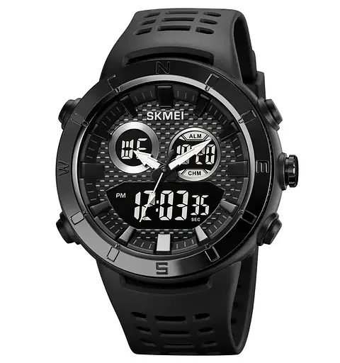 Годинник чоловічий наручний спортивний Skmei 2014 (Чорний з чорним)